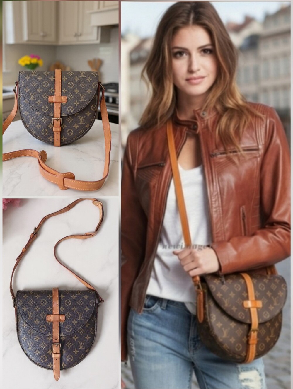 Louis Vuitton Super Vintage 80s Chantilly GM Monogram Crossbody ✨ COA